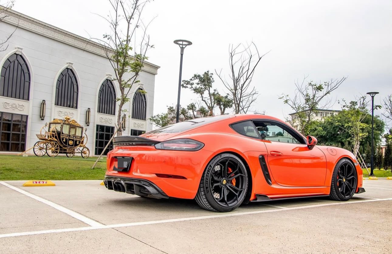 Porsche 718 Cayman Carbon Fiber Rear Spoiler - Exotics Carbon Design