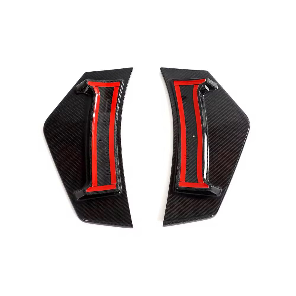 Audi R8 (2021+) - Carbon Fiber Rear Bumper Canards - Exotics Carbon Design