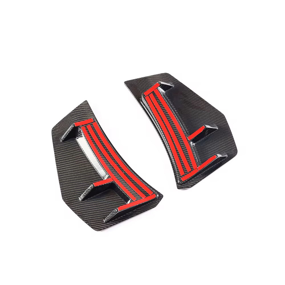 Audi R8 V10 (2016-2019) - Carbon Fiber Rear Bumper Canards - Exotics Carbon Design