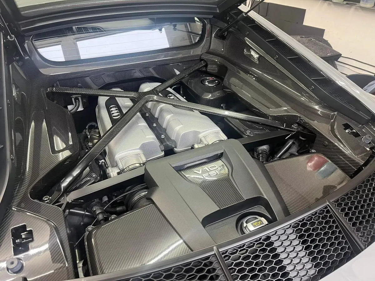 (2020+) Audi R8 V10 - Carbon Fiber Engine Bay Panels - Exotics Carbon Design