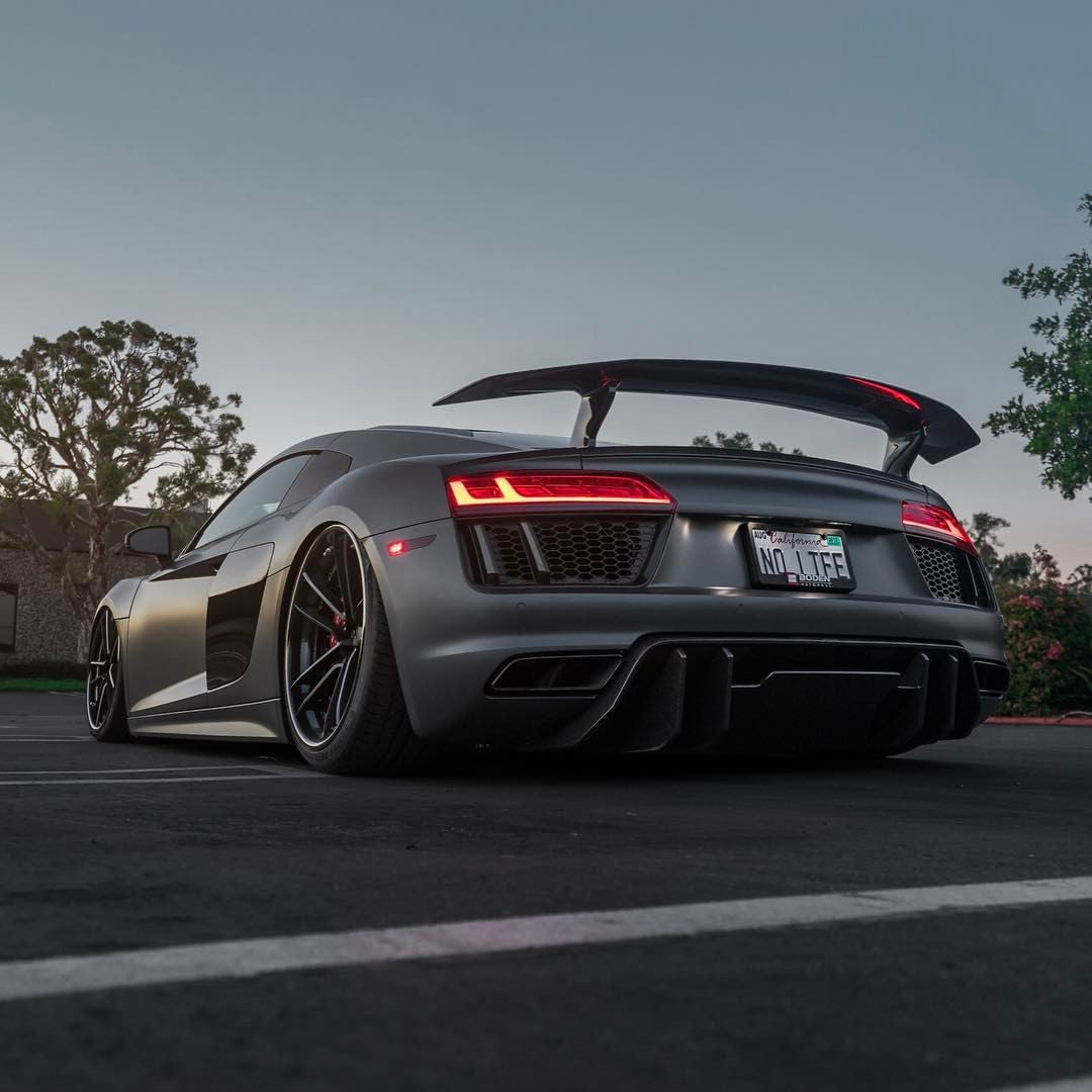 Audi R8 (2016-2024) - Carbon Fiber Track-Inspired Rear Wing - Exotics Carbon Design