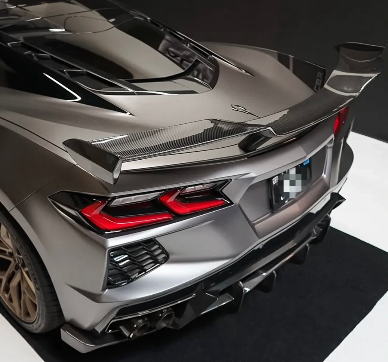 Carbon Fiber ZR1 Style High Wing- Corvette C8 / Z06 - Exotics Carbon Design