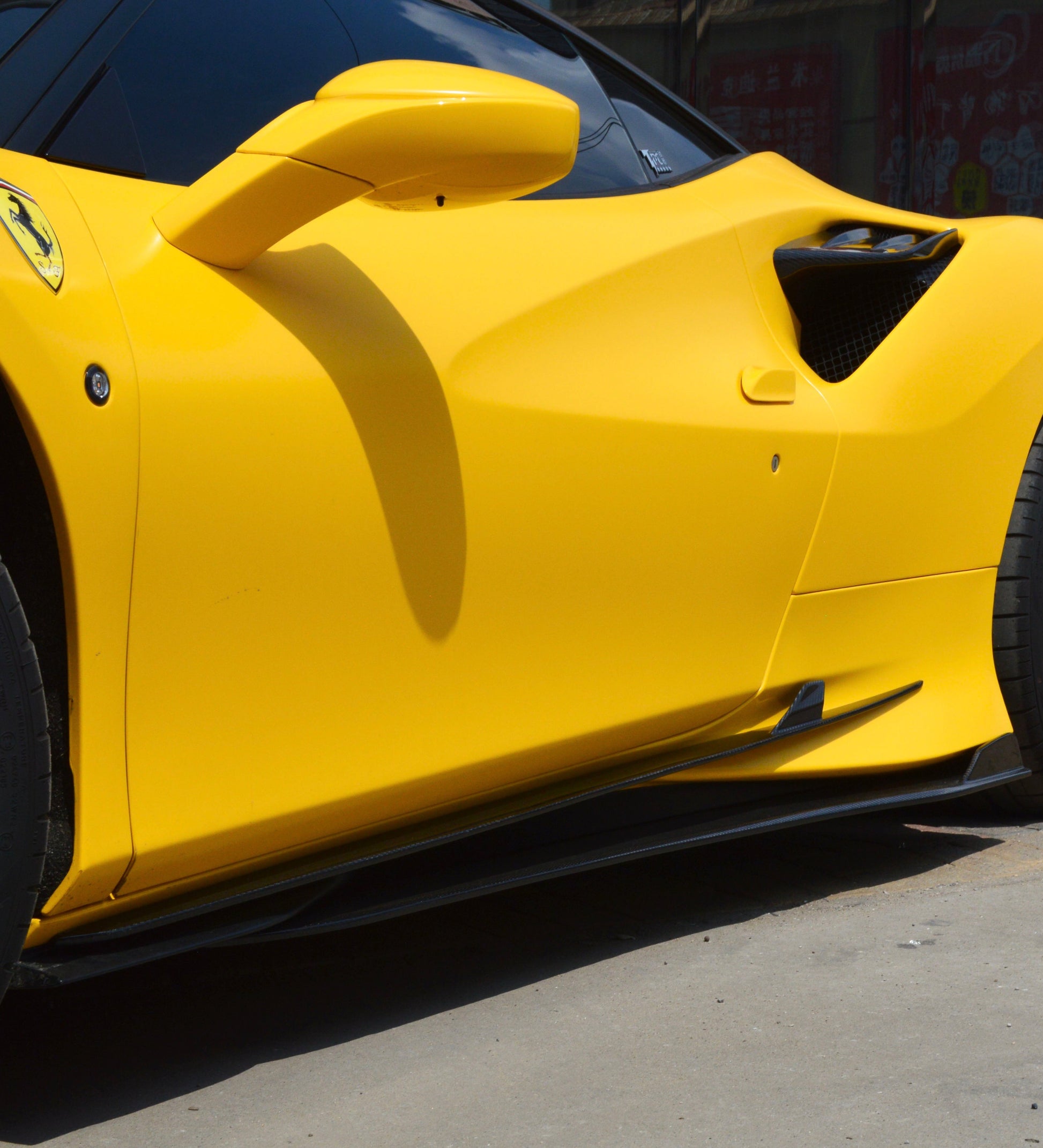 Ferrari F8 Tributo – Carbon Fiber Side Skirts - Exotics Carbon Design