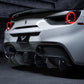 Ferrari 488 GTB - Exotic Design Carbon Fiber Rear Diffuser - Exotics Carbon Design