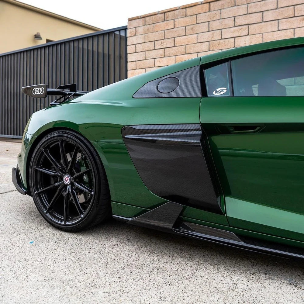 Audi R8 Gen 2 - Pre-Preg Carbon Fiber Capristo Style Side Skirts - Exotics Carbon Design