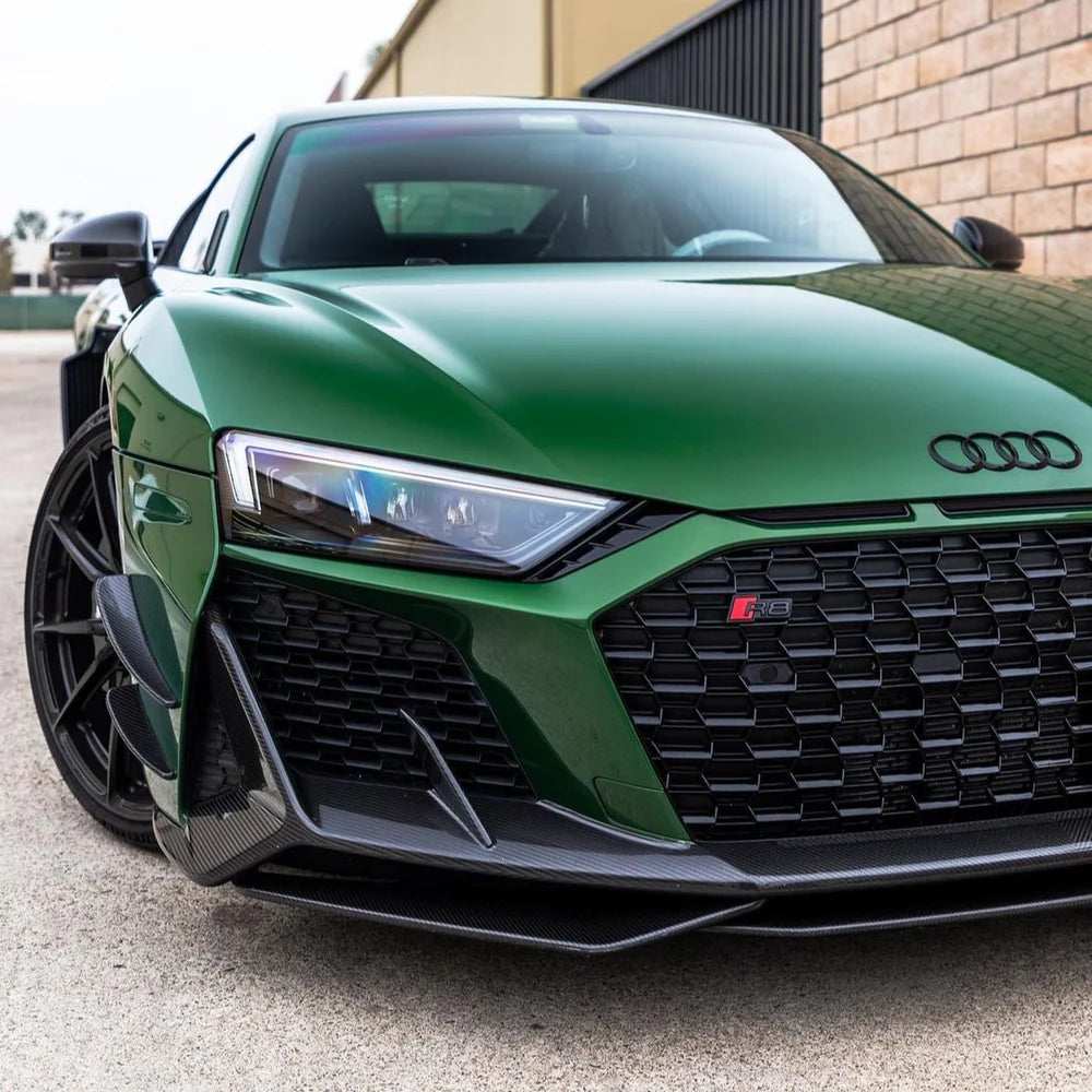 Audi R8 Gen 2 - Pre-Preg Carbon Fiber Capristo Style Front Canards - Exotics Carbon Design