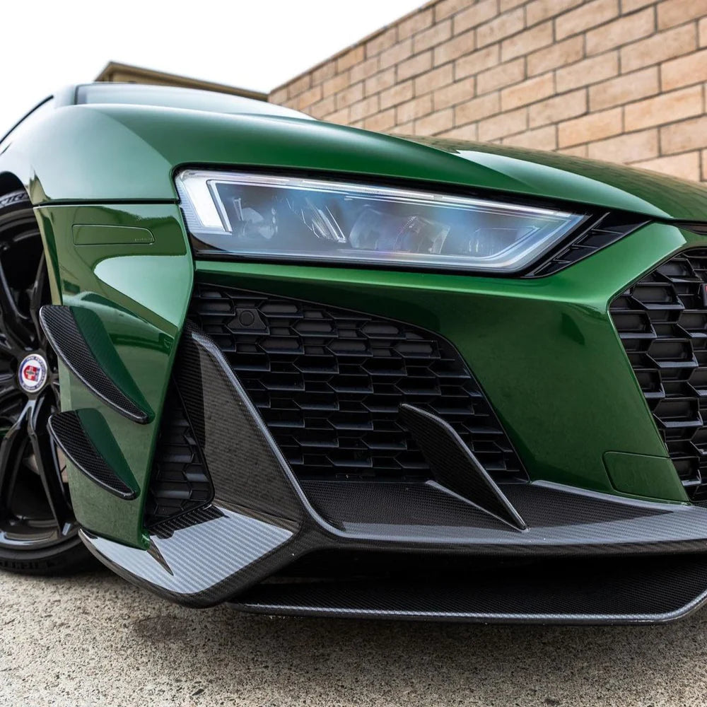 Audi R8 Gen 2 - Pre-Preg Carbon Fiber Capristo Style Front Canards - Exotics Carbon Design
