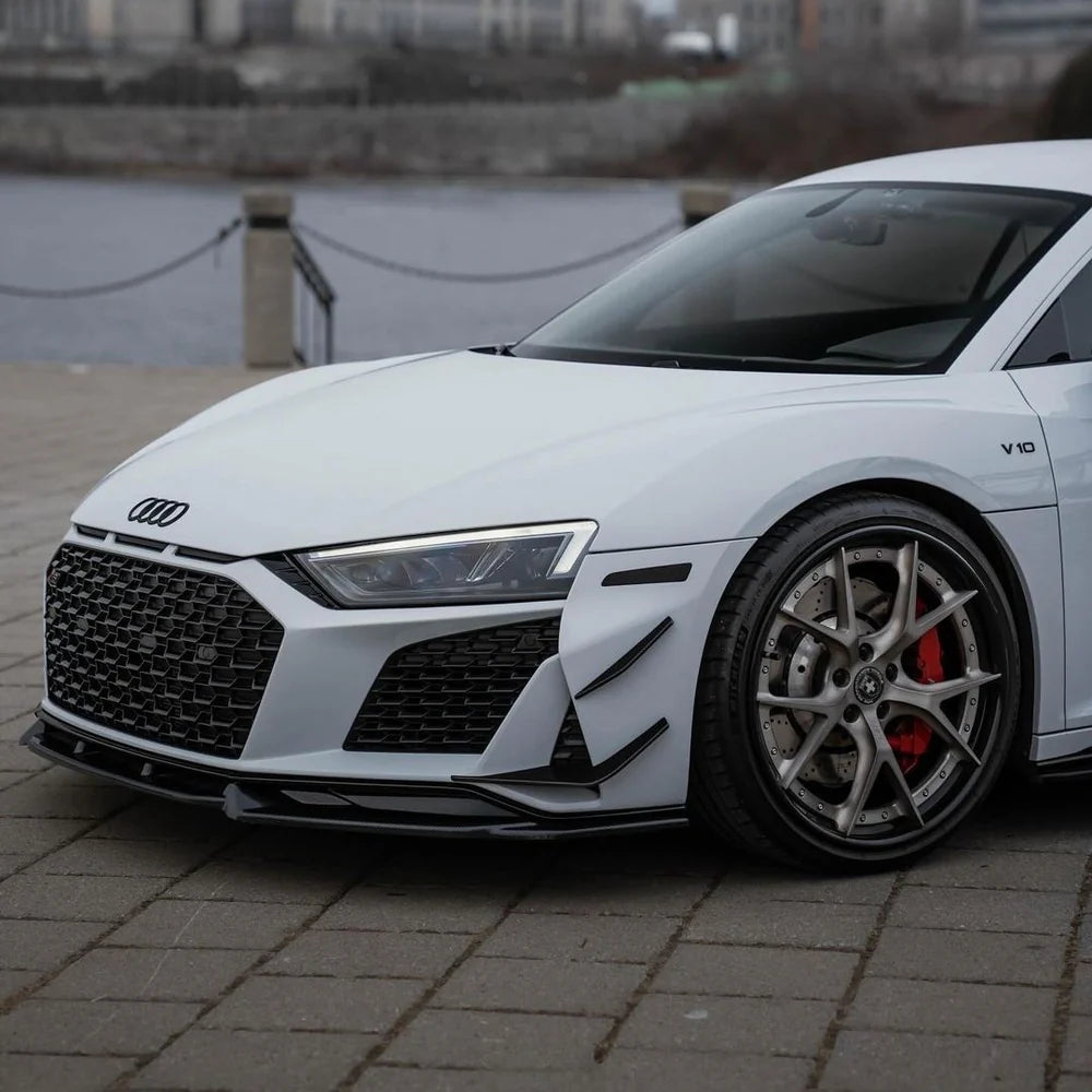 Audi R8 Gen 2 - Pre-Preg Carbon Fiber GT Style Front Canards - Exotics Carbon Design