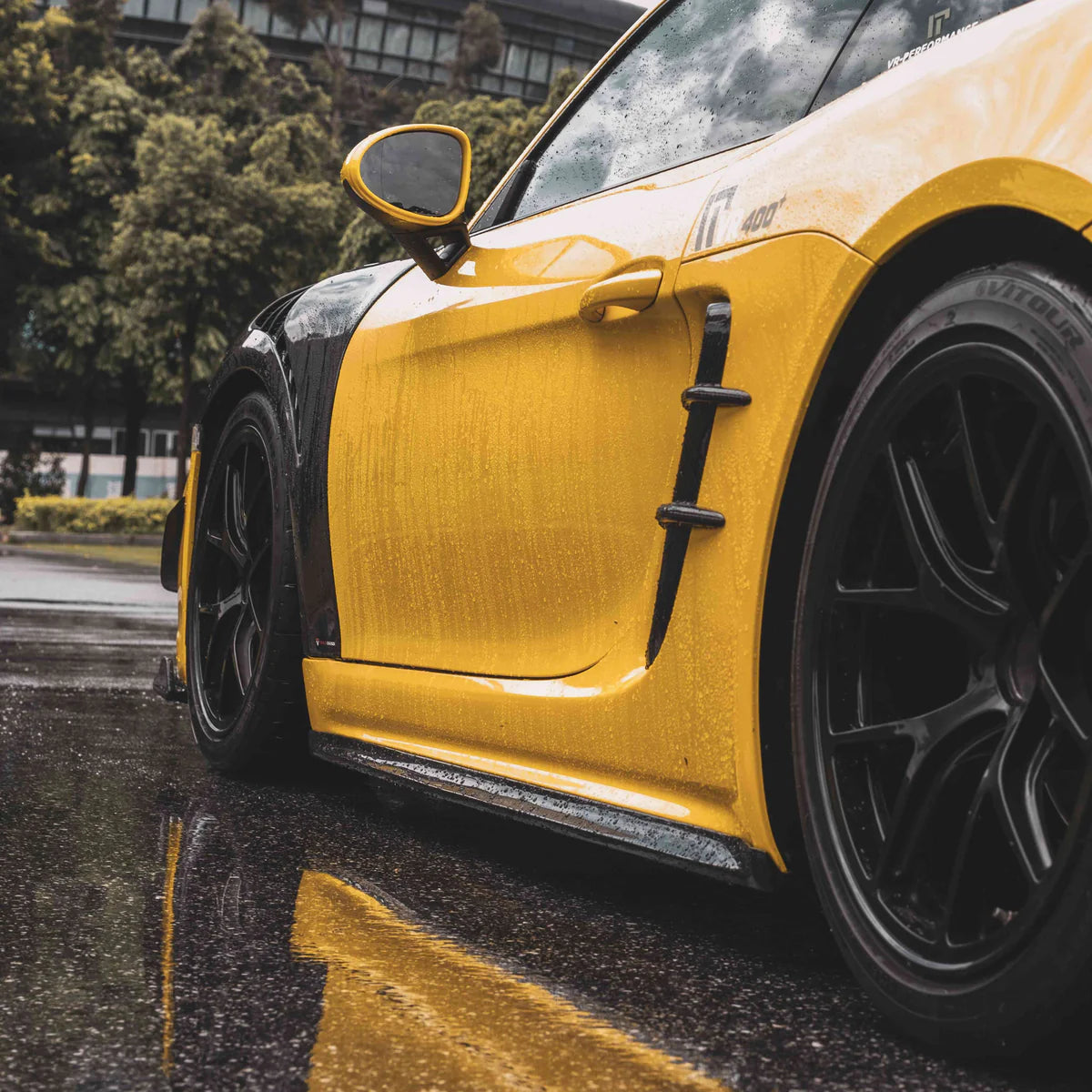 Porsche 718 Boxter/Cayman - Pre-Preg Carbon Fiber Side Skirts - Exotics Carbon Design