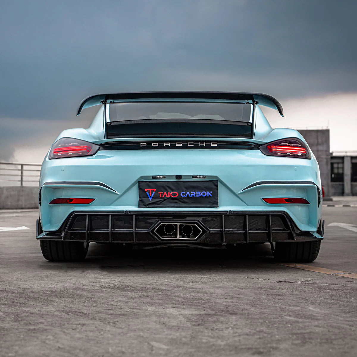 Porsche 718 Cayman & Boxster - TAKD V2 Pre-Preg Carbon Fiber Rear Diffuser - Exotics Carbon Design