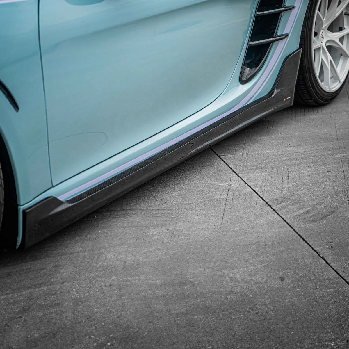 Porsche 718 Cayman & Boxster - TAKD V2 Pre-Preg Carbon Fiber Side Skirts - Exotics Carbon Design