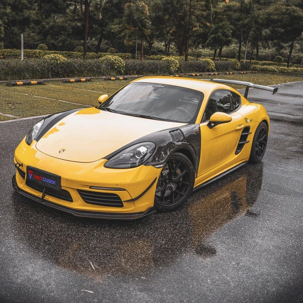 Porsche 718 Cayman GT4 (2017-2024) - Carbon Fiber Side Fenders - Exotics Carbon Design