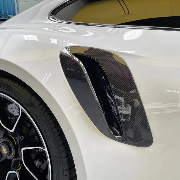 Porsche 992 911 Turbo S & GT3/RS - Carbon Fiber Side Air Intake Covers - Exotics Carbon Design