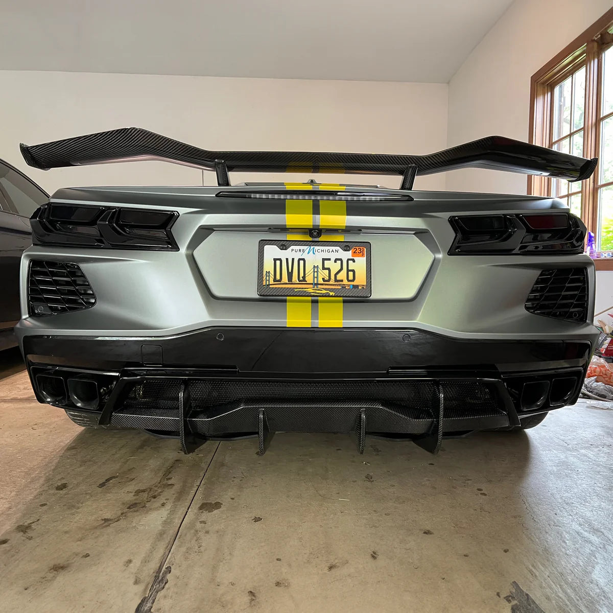 Corvette C8 Stingray Carbon Fiber JSL Style Rear Diffuser - Exotics Carbon Design