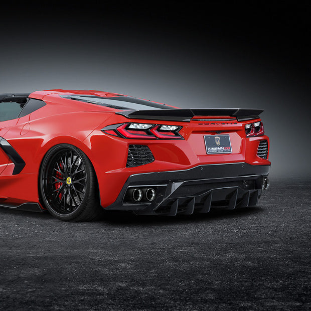 Corvette C8 – Dry Carbon Fiber V3 Rear Diffuser - Exotics Carbon Design