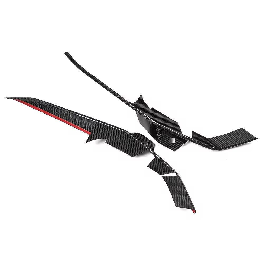 Carbon Fiber Upper Grille Deflector Trims - Chevrolet Corvette C8 Z06 - Exotics Carbon Design