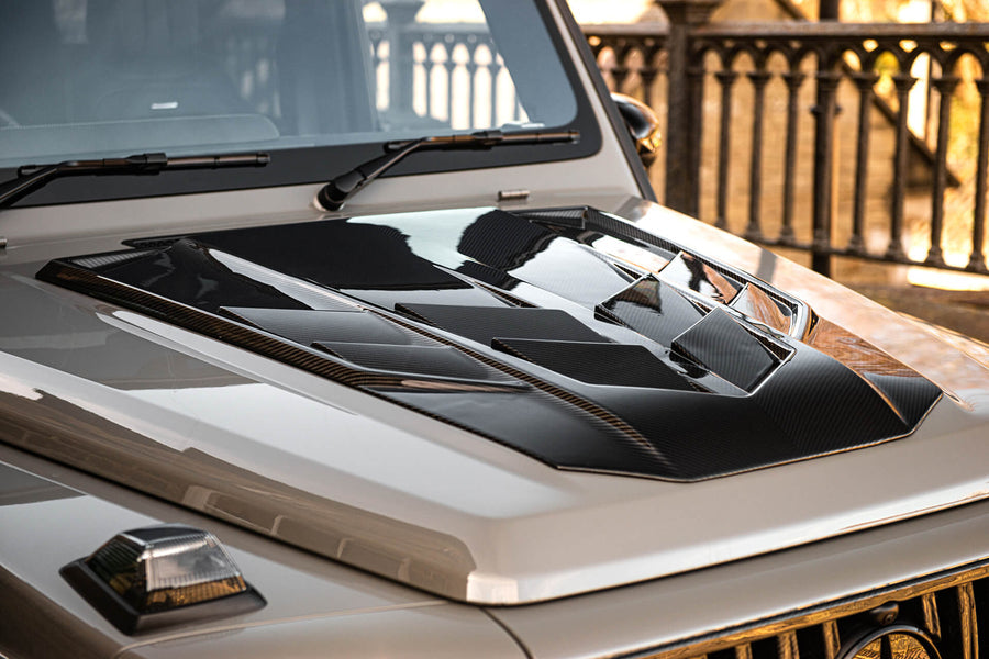Mercedes-Benz G63 W463 / W464 & G550 – Vented Carbon Fiber Front Bonnet - Exotics Carbon Design