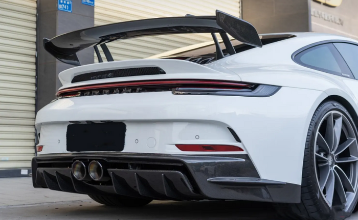 Porsche 911 (992) - GT3 Style Exotic Carbon Fiber Rear Spoiler - Exotics Carbon Design
