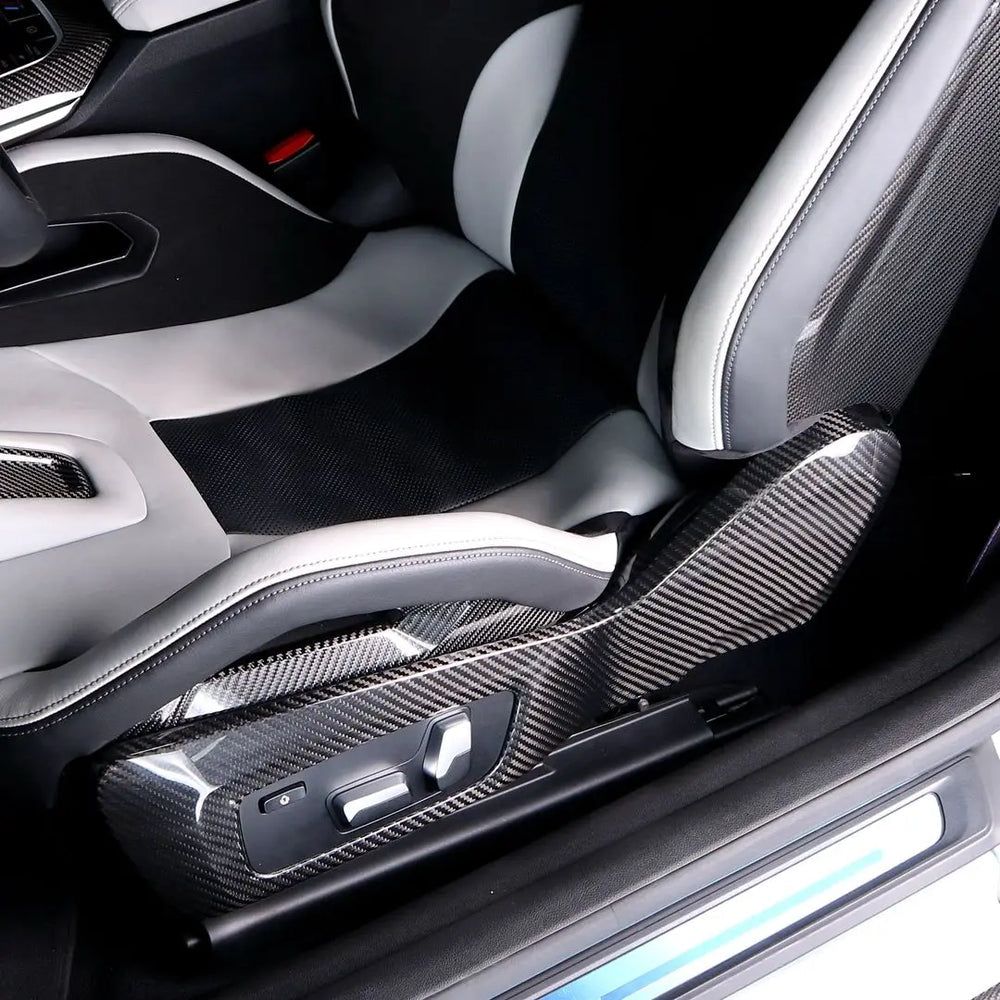 BMW M3 G80 / M4 G82 (2021–2025) – Carbon Fiber Side Seat Trim Covers - Exotics Carbon Design