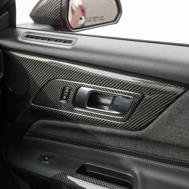(2024+) Ford Mustang S650 – Carbon Fiber Inner Door Panel Trim