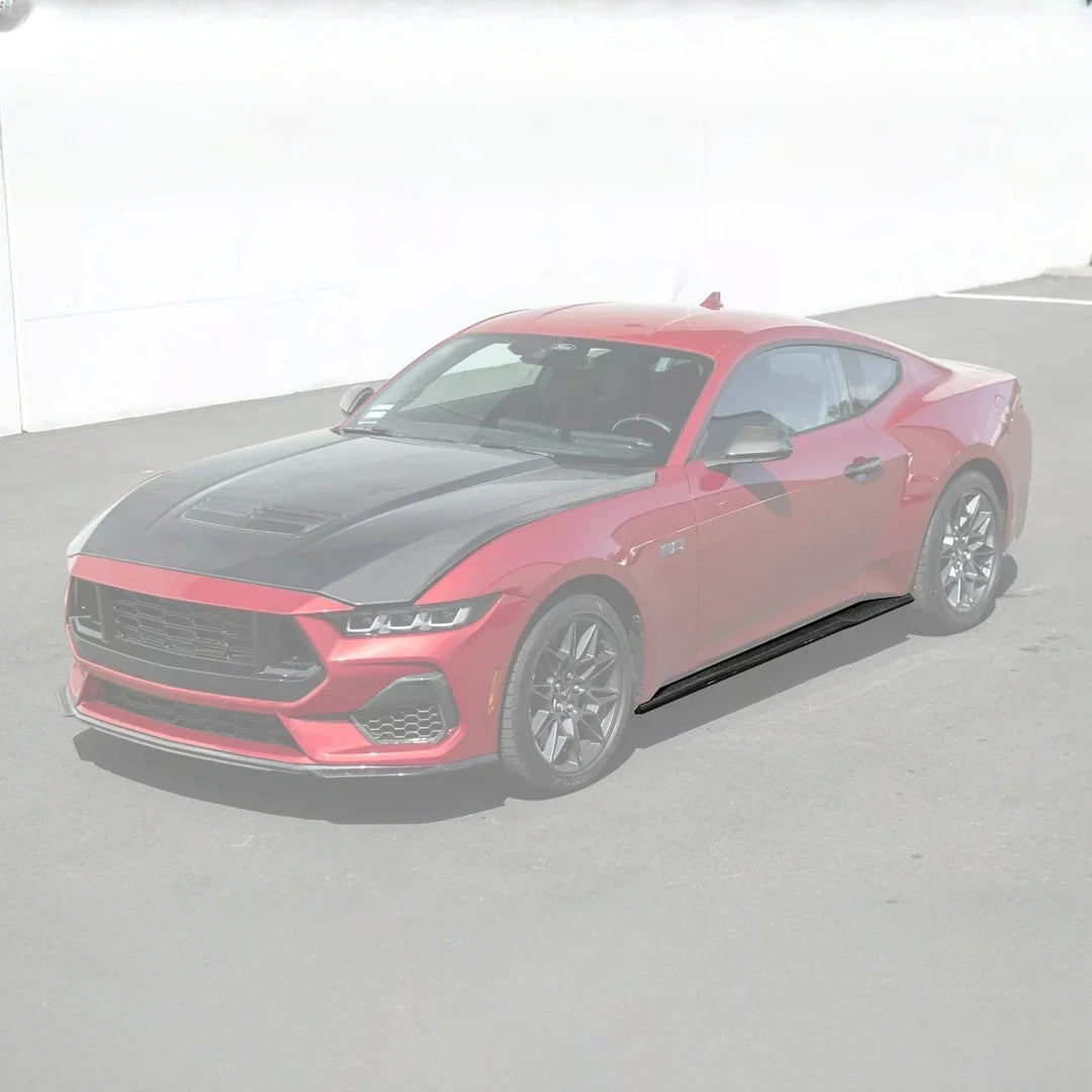 2024+ Ford Mustang S650 – Dark Horse Style Carbon Fiber Side Skirts