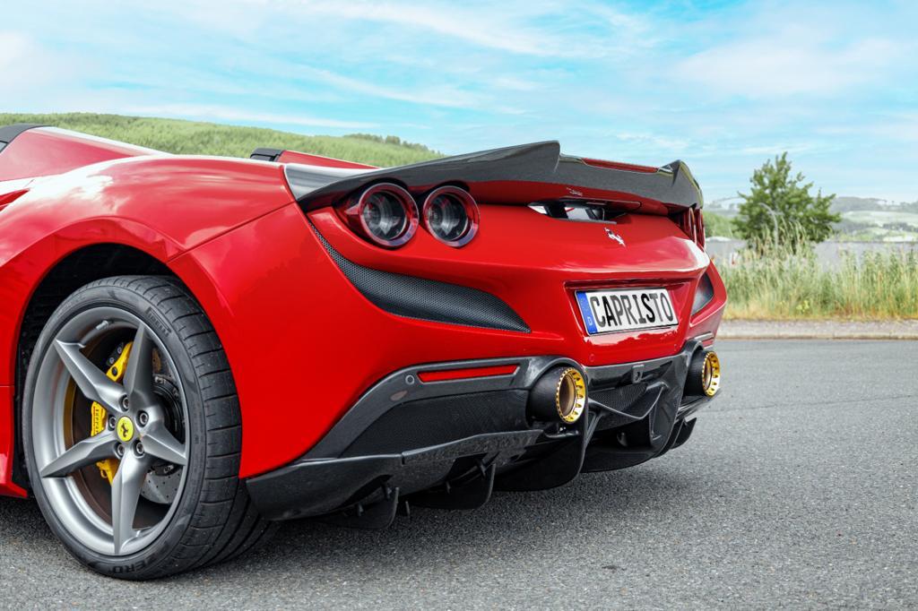 Ferrari F8 - Capristo Style Carbon Fiber Rear Spoiler - Exotics Carbon Design