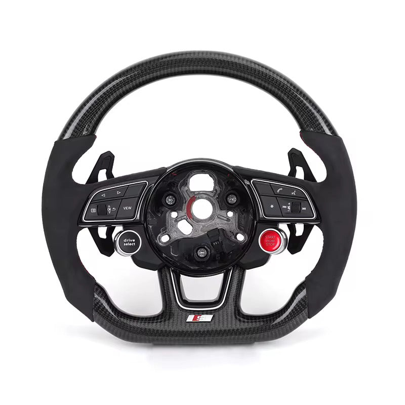 Audi S3/S4/S5 – Carbon Fiber & Alcantara Steering Wheel - Exotics Carbon Design