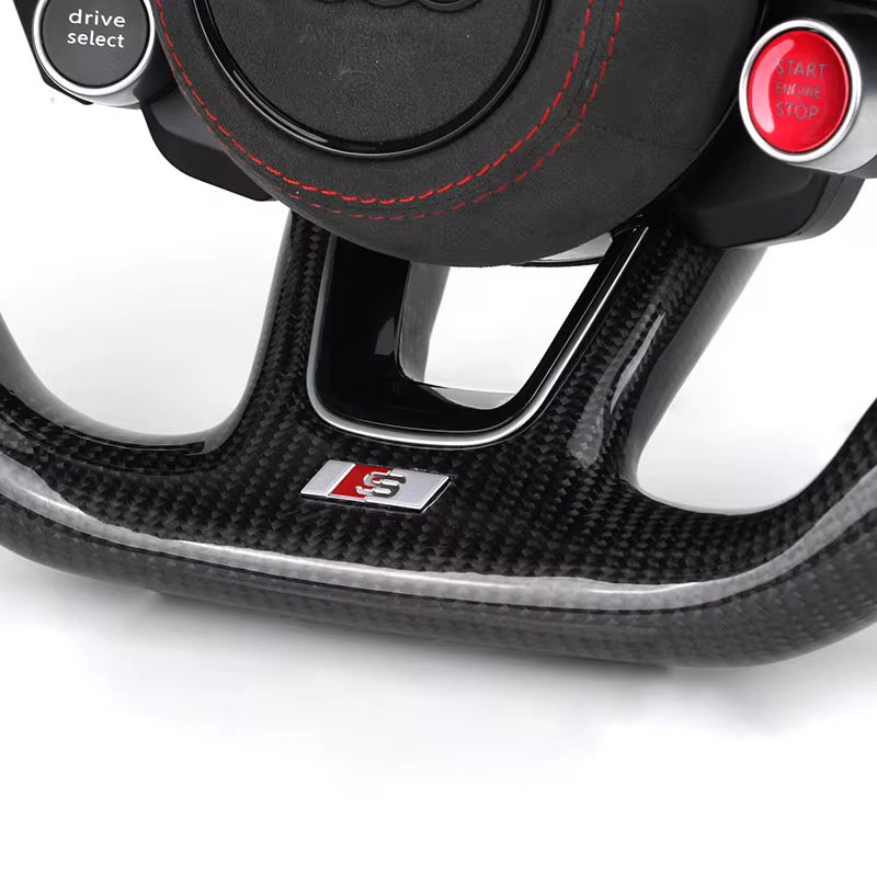 Audi S3/S4/S5 – Carbon Fiber & Alcantara Steering Wheel - Exotics Carbon Design