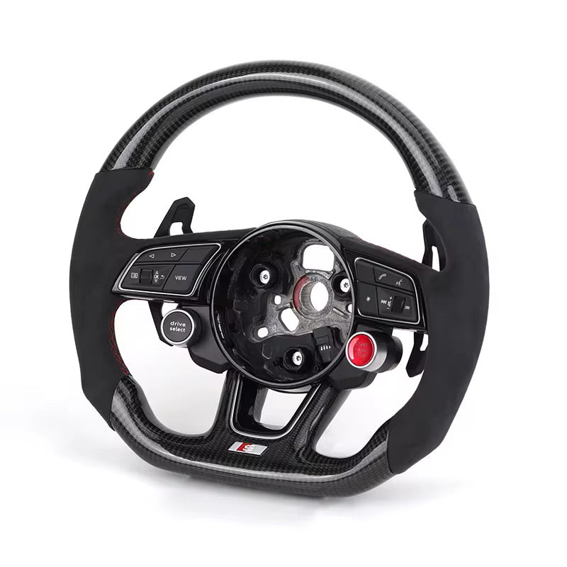 Audi S3/S4/S5 – Carbon Fiber & Alcantara Steering Wheel - Exotics Carbon Design