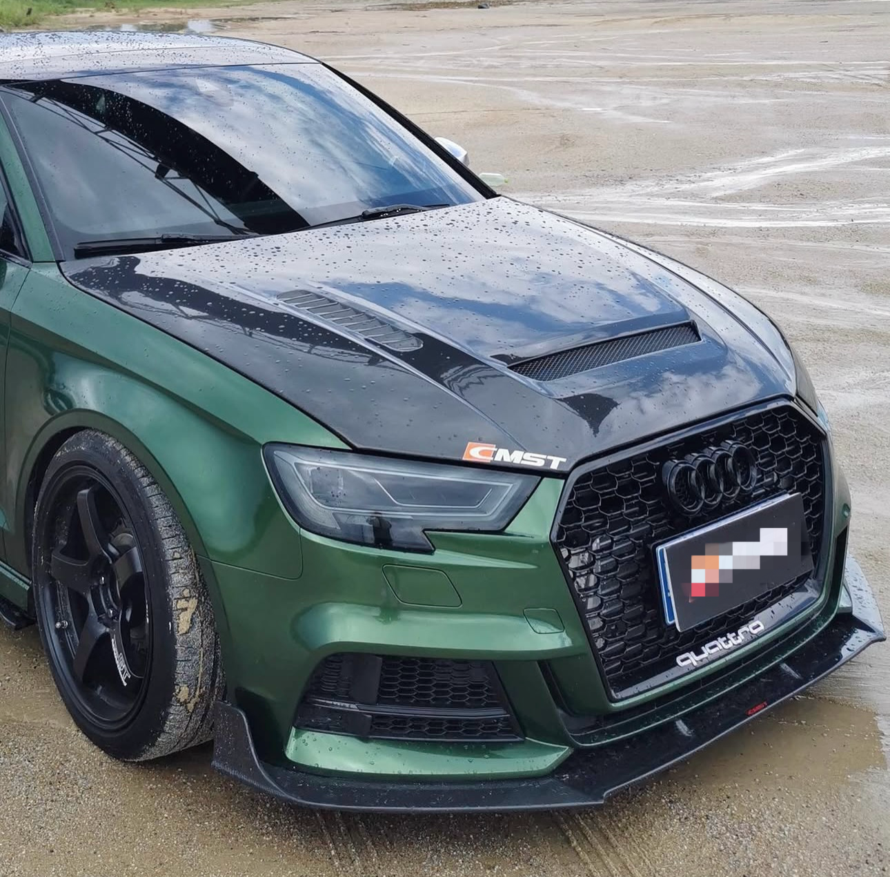 Audi S3 – Carbon Fiber Front Lip - Exotics Carbon Design