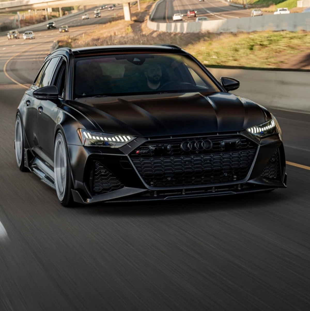 2019+ Audi RS6 C8 Avant – Carbon Fiber Front Lip - Exotics Carbon Design