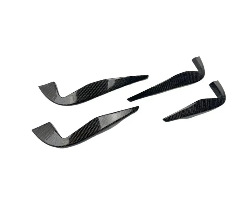 Audi TTRS – Carbon Fiber Front Bumper Canards (2018–2022) - Exotics Carbon Design