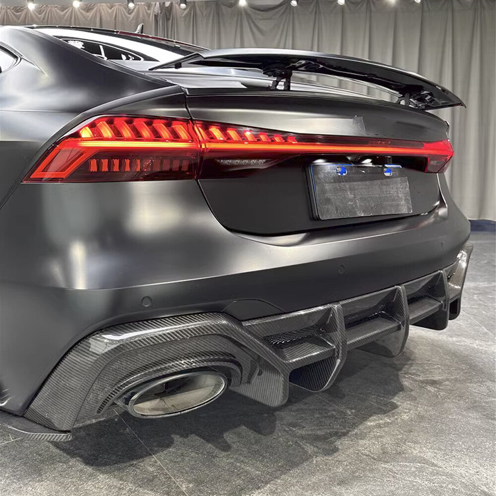 Audi RS7 – Carbon Fiber Rear Diffuser (2019+) - Exotics Carbon Design
