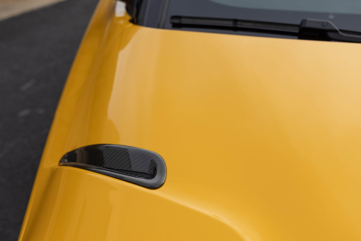 Toyota Supra A90 2-Piece Carbon Fiber Hood Trim Vents - Exotics Carbon Design