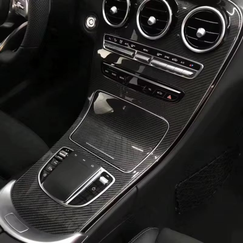 Mercedes-Benz C-Class / C43 / C63 – OEM Carbon Fiber Center Console Trim - Exotics Carbon Design