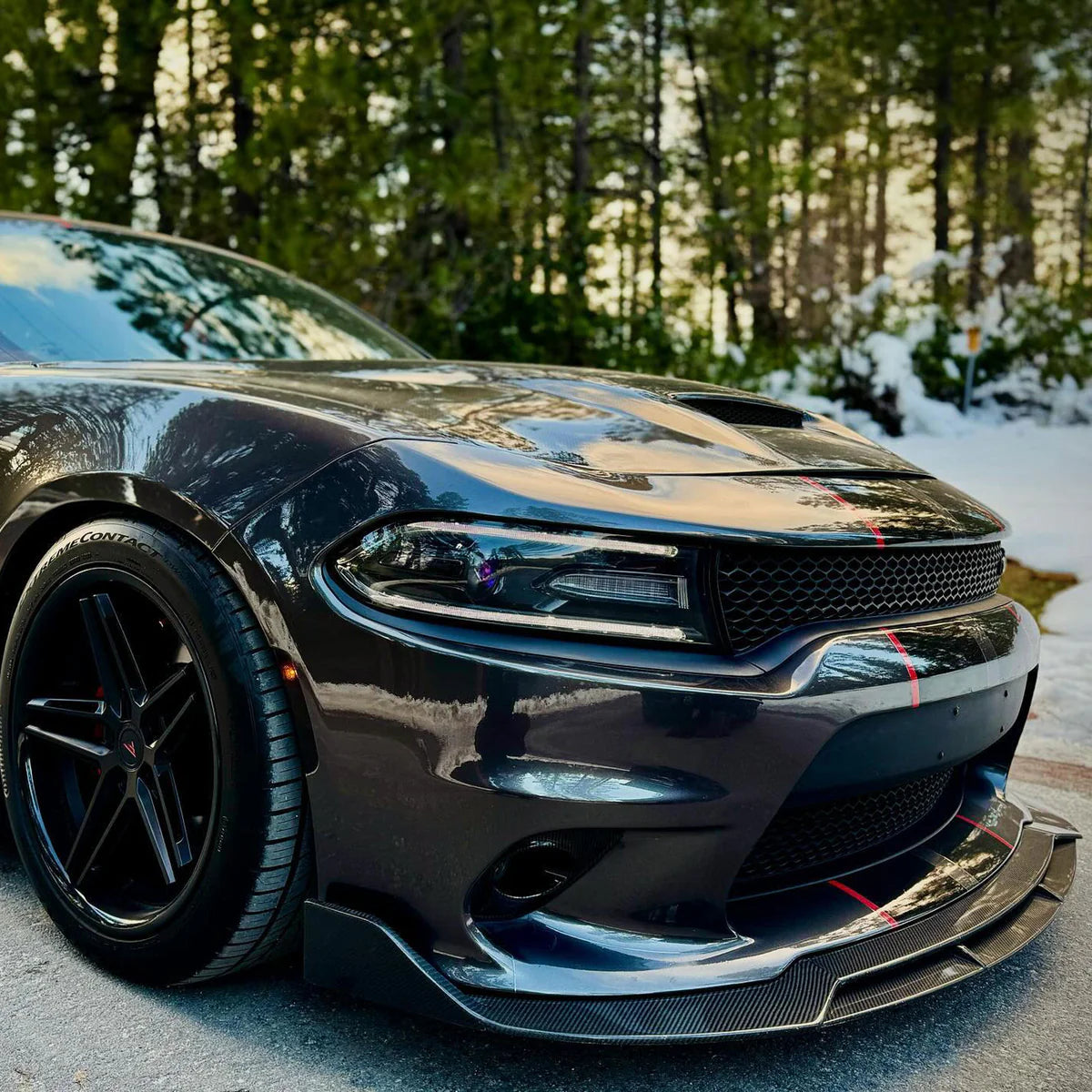 Dodge Charger – Carbon Fiber Layered Front Lip - Exotics Carbon Design