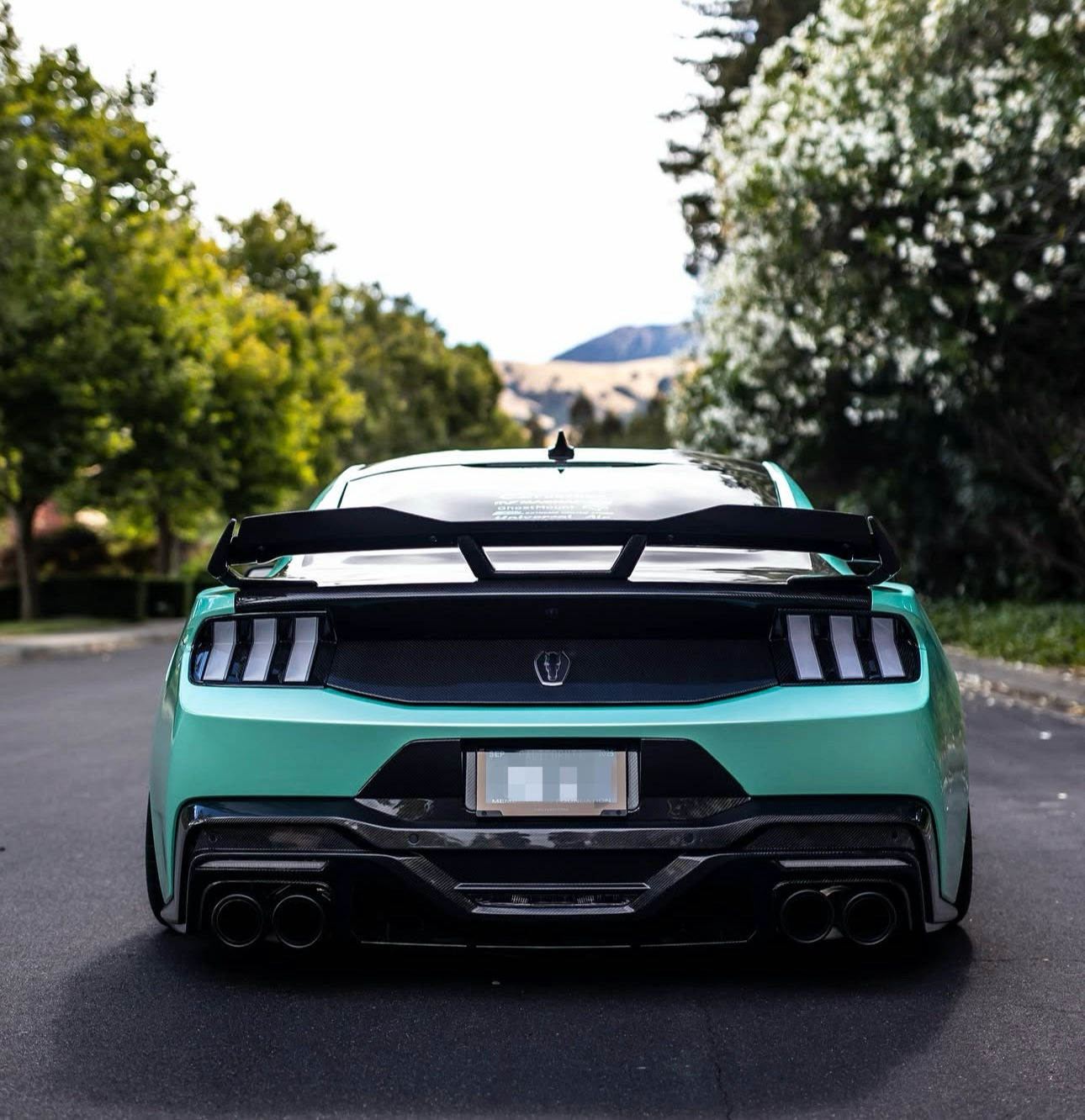 2024+ Ford Mustang S650 GTD Style Carbon Fiber Rear Bumper Diffuser