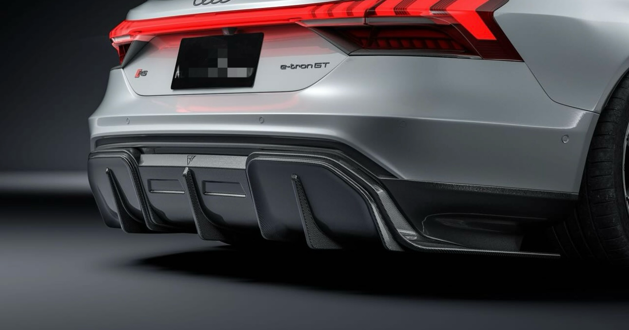 Carbon Fiber Rear Diffuser - Audi E-Tron GT - Exotics Carbon Design