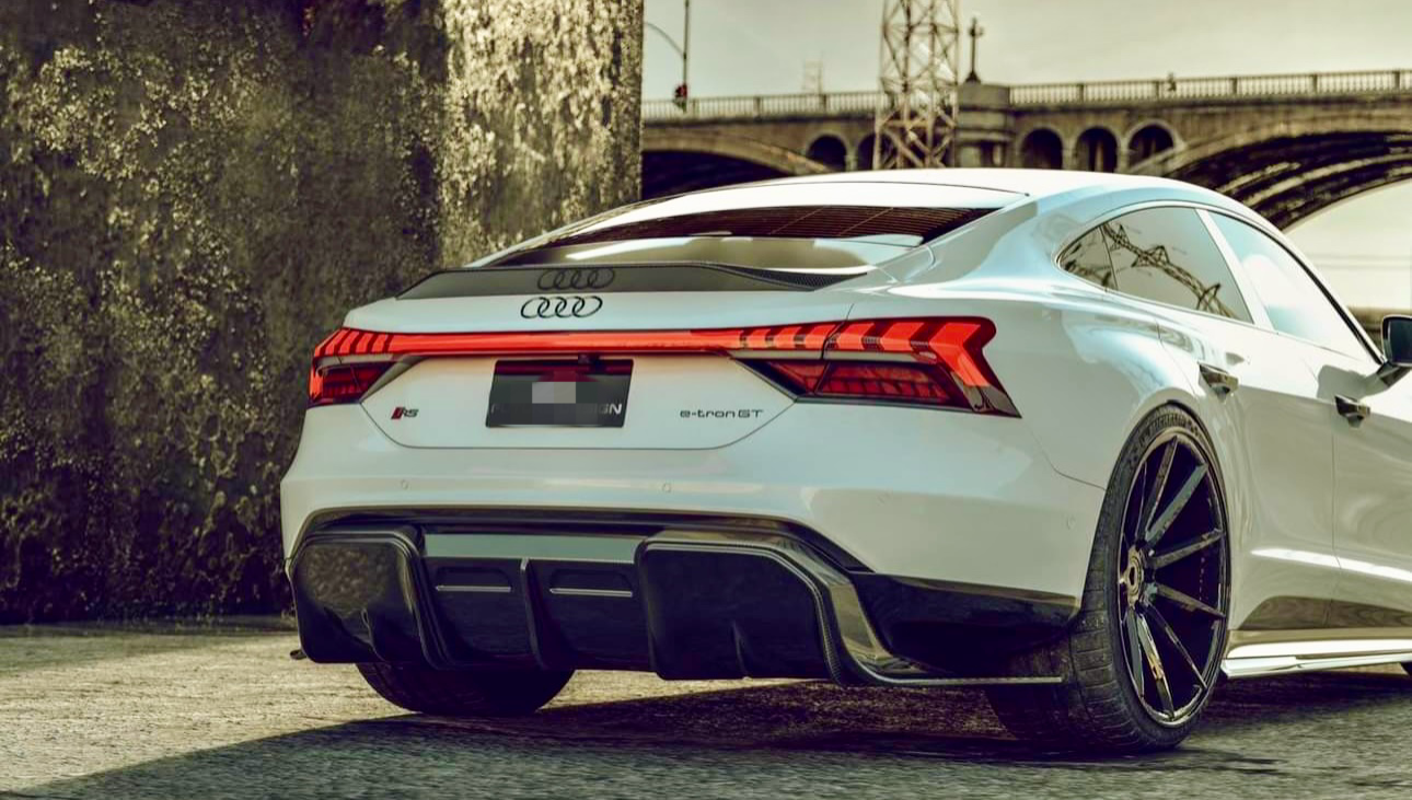 Carbon Fiber Rear Diffuser - Audi E-Tron GT - Exotics Carbon Design