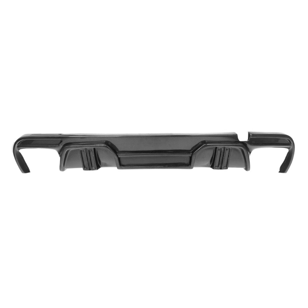 BMW F85 / F85 X5M / F86 X6M L-Style Carbon Fiber Rear Diffuser with LED Lights - Exotics Carbon Design