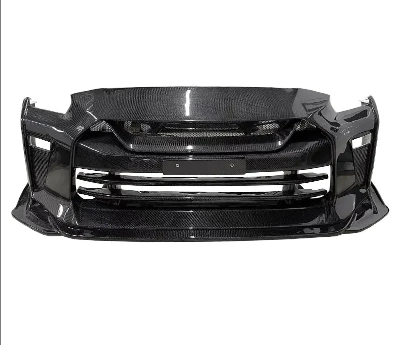 Nissan GT-R R35 (2009–2016) – T.S Style Full Carbon Fiber Front Bumper - Exotics Carbon Design