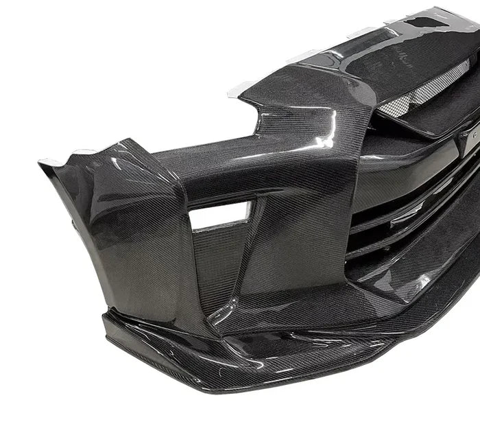 Nissan GT-R R35 (2009–2016) – T.S Style Full Carbon Fiber Front Bumper - Exotics Carbon Design