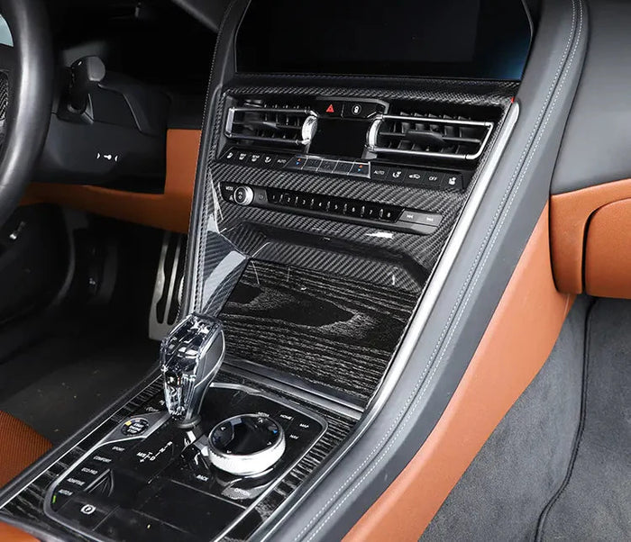 BMW 8 Series G14 / G15 / G16 (2019–2023) – Carbon Fiber Center Console Button Panel Trim - Exotics Carbon Design