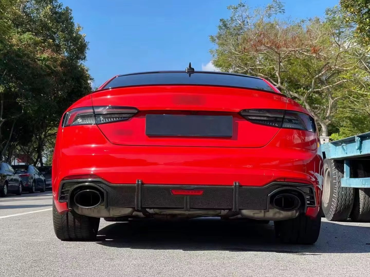 2020+ Audi RS5 – Carbon Fiber Rear Diffuser with LED - Exotics Carbon Design