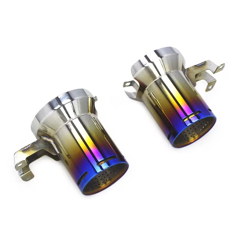 Lamborghini Aventador SVJ – BK Style Blue Burnt Titanium Exhaust Tips - Exotics Carbon Design
