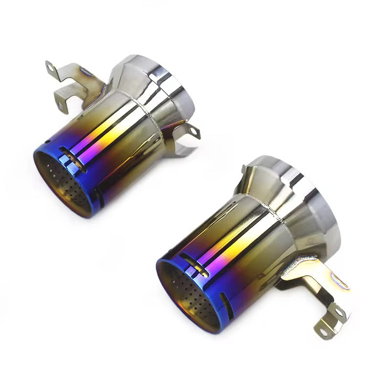 Lamborghini Aventador SVJ – BK Style Blue Burnt Titanium Exhaust Tips - Exotics Carbon Design