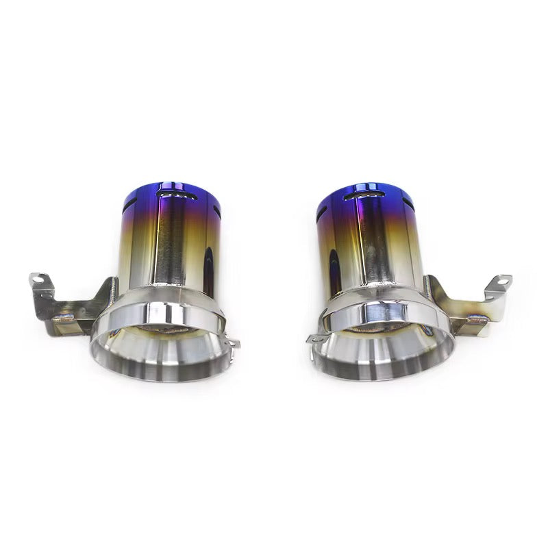 Lamborghini Aventador SVJ – BK Style Blue Burnt Titanium Exhaust Tips - Exotics Carbon Design
