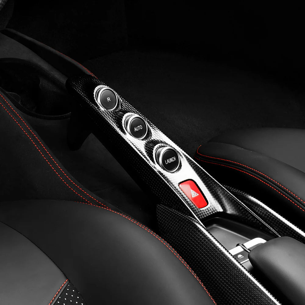 Ferrari F8 – Carbon Fiber Center Console Trim - Exotics Carbon Design