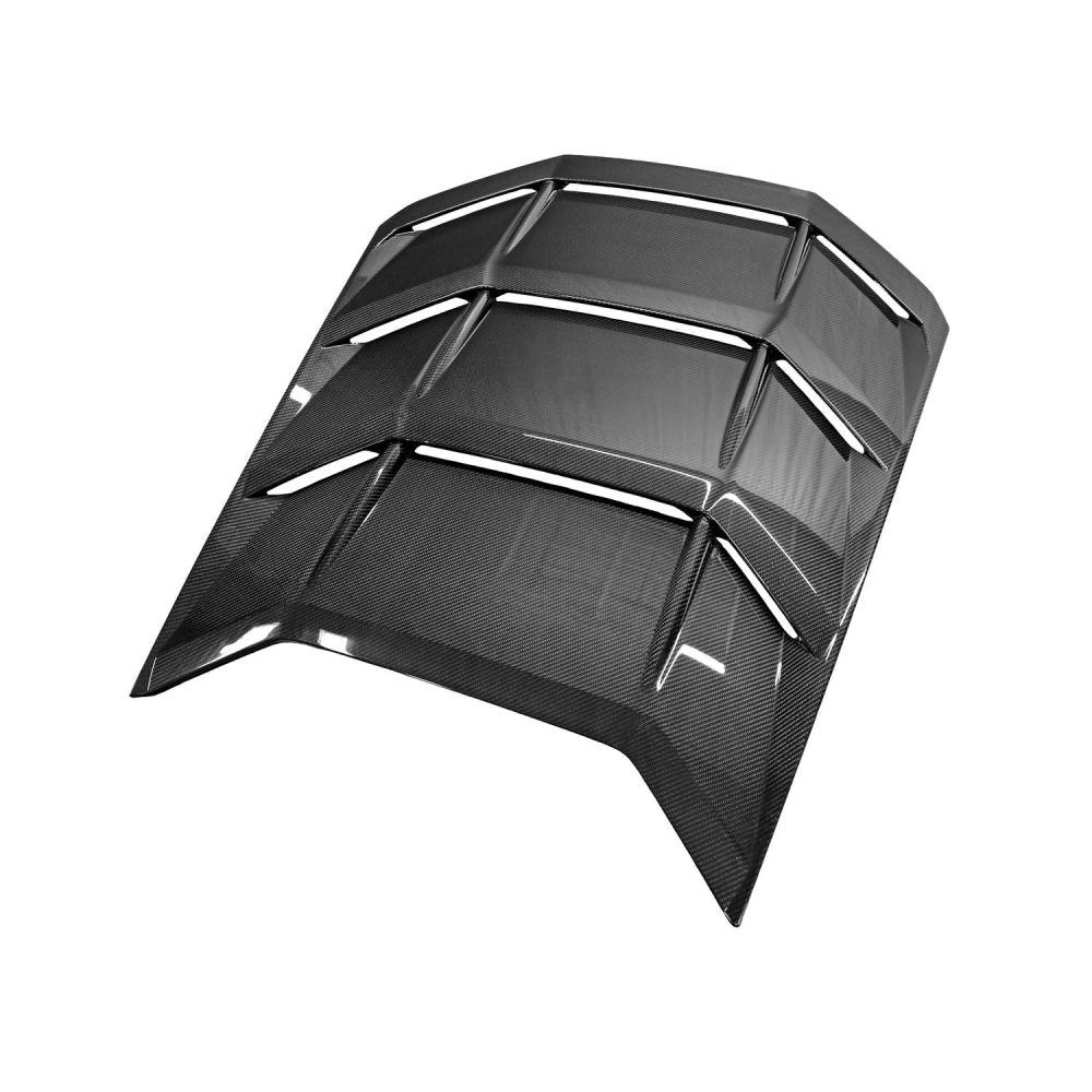 Lamborghini Huracan LP580 / LP610 – Carbon Fiber Rear Louvered Engine Lid Cover - Exotics Carbon Design