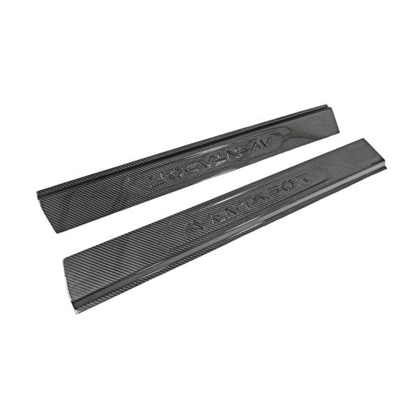 Lamborghini Aventador – Carbon Fiber Embossed Door Sills - Exotics Carbon Design